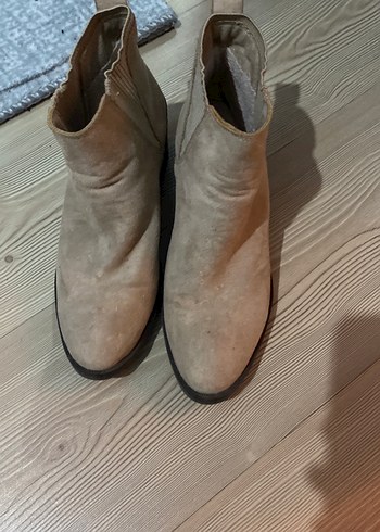 Bej Süet Kadın Topuklu Bot - Görsel 2