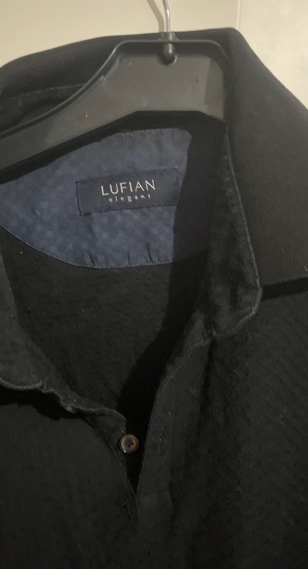 Siyah Erkek Keten Gömlek Uzun Kol - Görsel 2