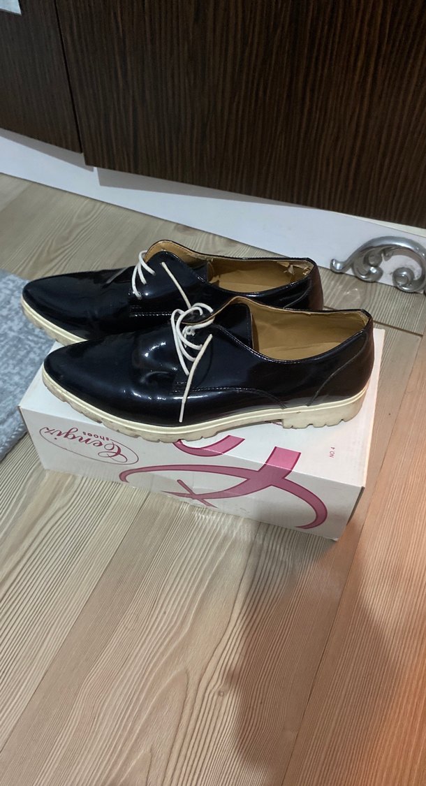 Parlak Siyah Stiletto Topuklu Kadın Klasik Ayakkabı - Görsel 3