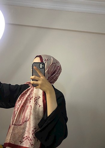 Beden Bordo İpek Görünümlü Bohem Kadın Şal