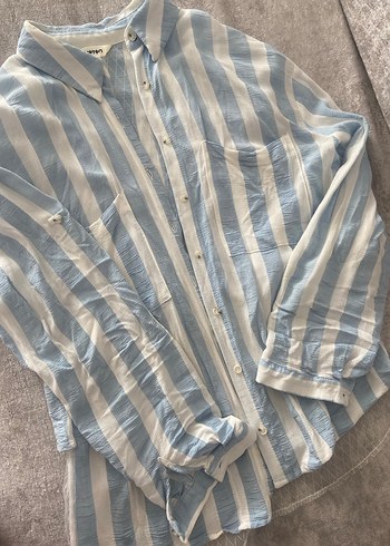 Bohem Midi Yüksek Yakalı Kadın Gömlek - Görsel 2