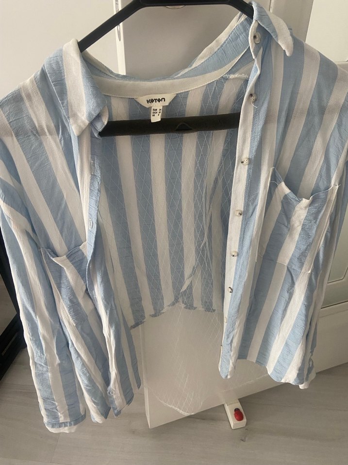 Bohem Midi Yüksek Yakalı Kadın Gömlek - Görsel 3