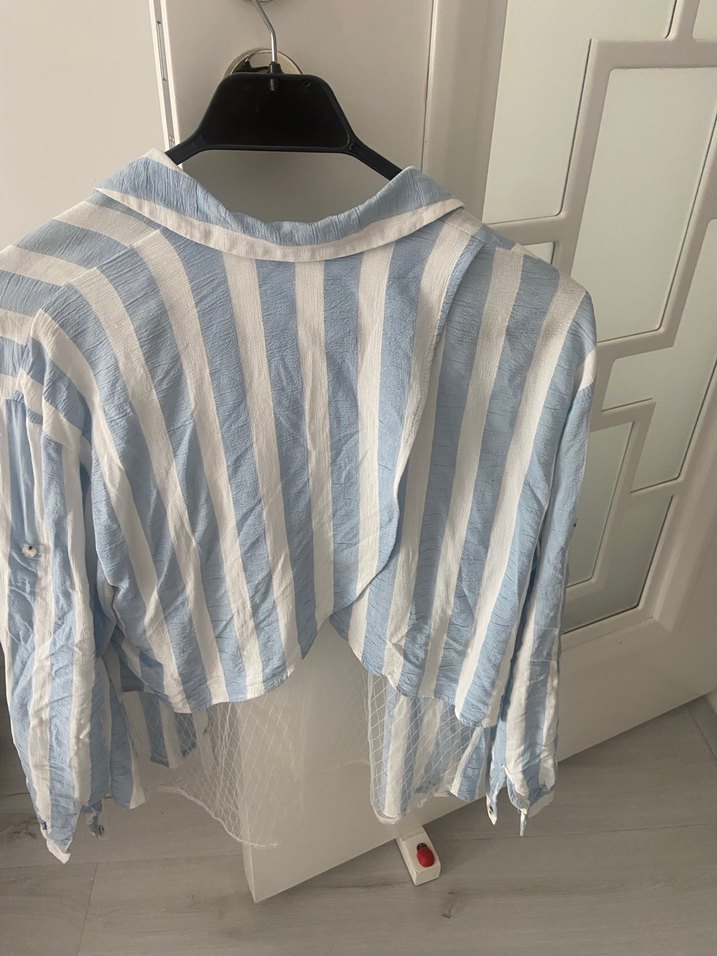 Bohem Midi Yüksek Yakalı Kadın Gömlek - Görsel 4