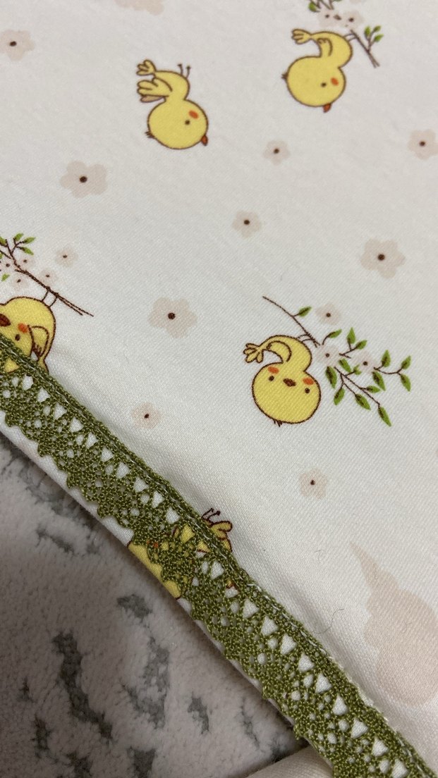 Nakışlı Pastel Sarı Pamuklu Çocuk Uyku Örtüsü - Görsel 3