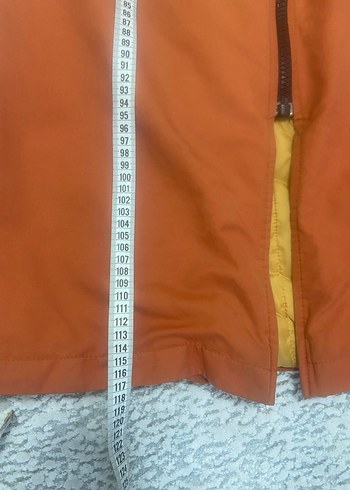 Uzun kiremit rengi Fermuarlı Kadın Kaban - Görsel 2