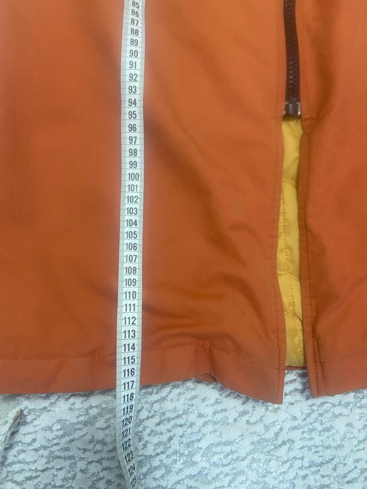 Uzun kiremit rengi  Fermuarlı Kadın Kaban - Görsel 2