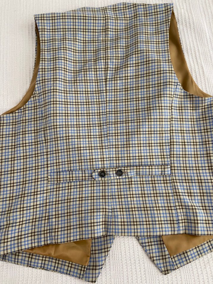 Düğmeli Kareli Klasik Yelek( DS DAMAT) - Görsel 4