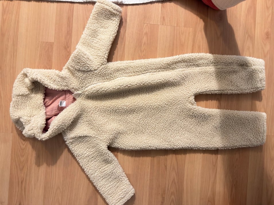 Bebek  çocuk Peluş Tulum Bej - Görsel 3