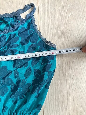 s Beden mavi Renk Batik askılı bluz