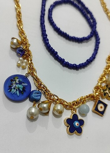 Zara Mavi Charm Kolye