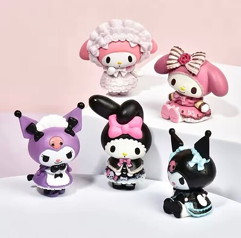 Sanrio Kuromi ve Melodi Oyuncak Figür