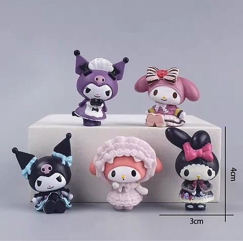 Sanrio Kuromi ve Melodi Oyuncak Figür