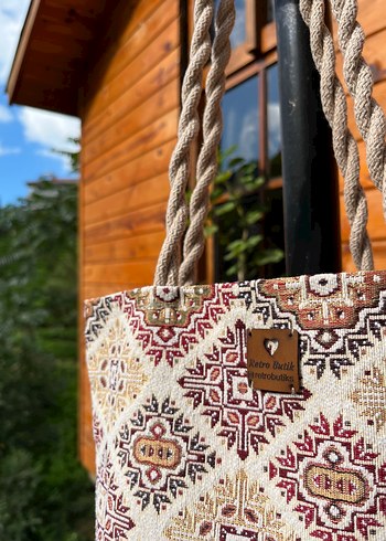 Zara Etnik Desenli vintage Toprak kol Çanta