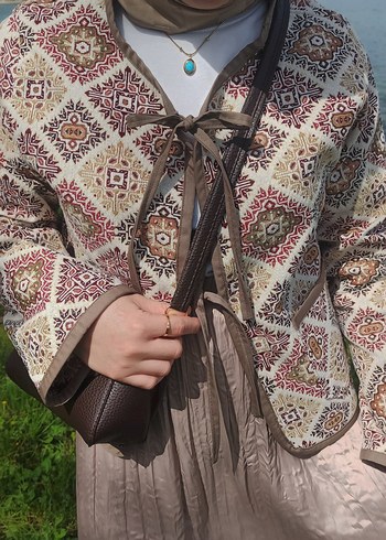 American Vintage Etnik Desenli Bohem Toprak Kadın Ceket