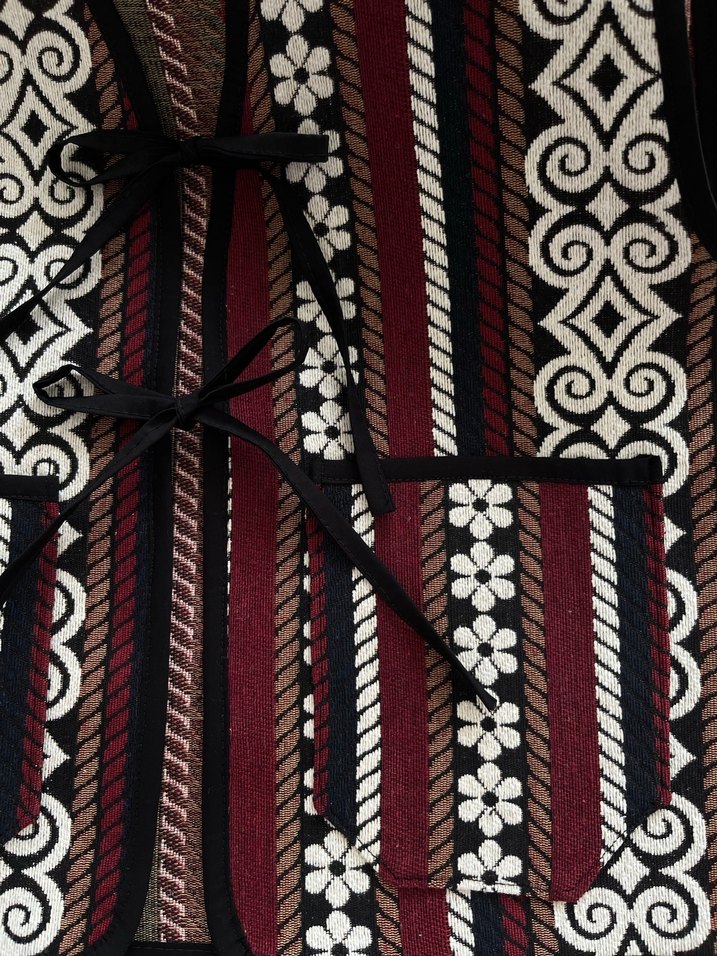 Bohem Bordo Nergis Kadın Yelek - Görsel 2