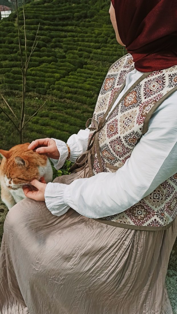 Vintage etnik desen Toprak yelek - Görsel 4