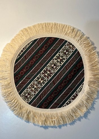 Bohem İşlemeli Beyaz Püsküllü Amerikan Servis supla - Görsel 2