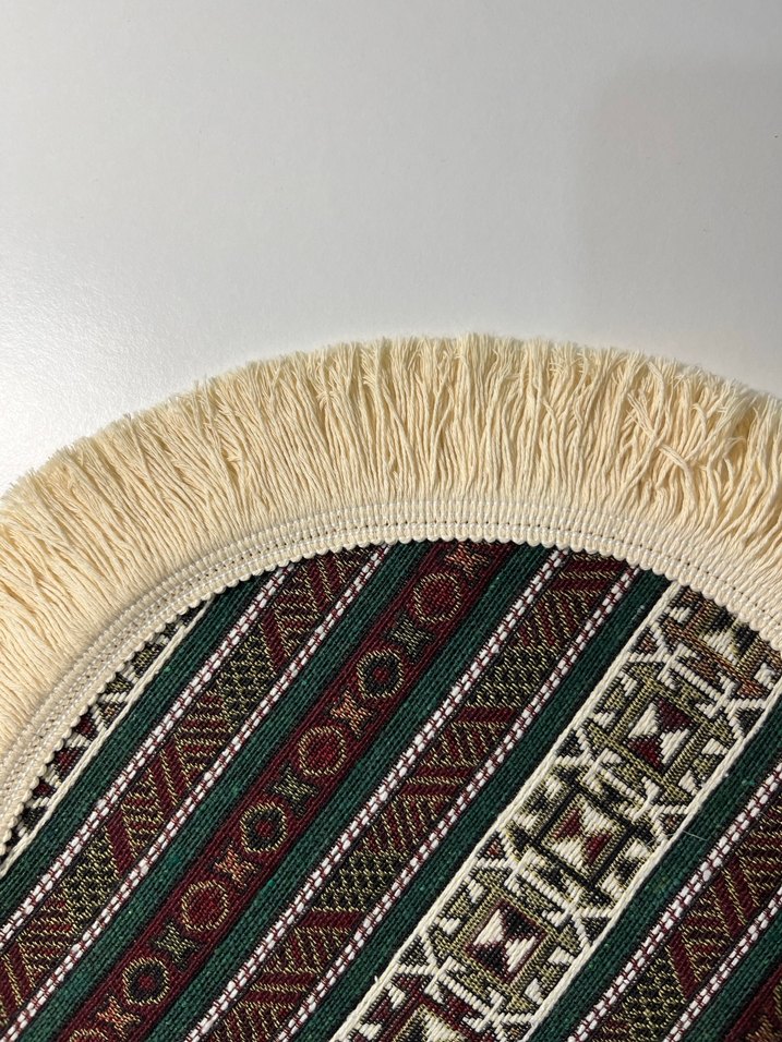 Bohem İşlemeli Beyaz Püsküllü Amerikan Servis supla - Görsel 4