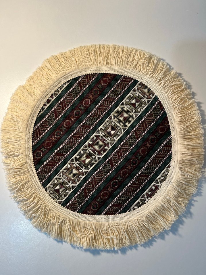 Bohem İşlemeli Beyaz Püsküllü Amerikan Servis supla - Görsel 2