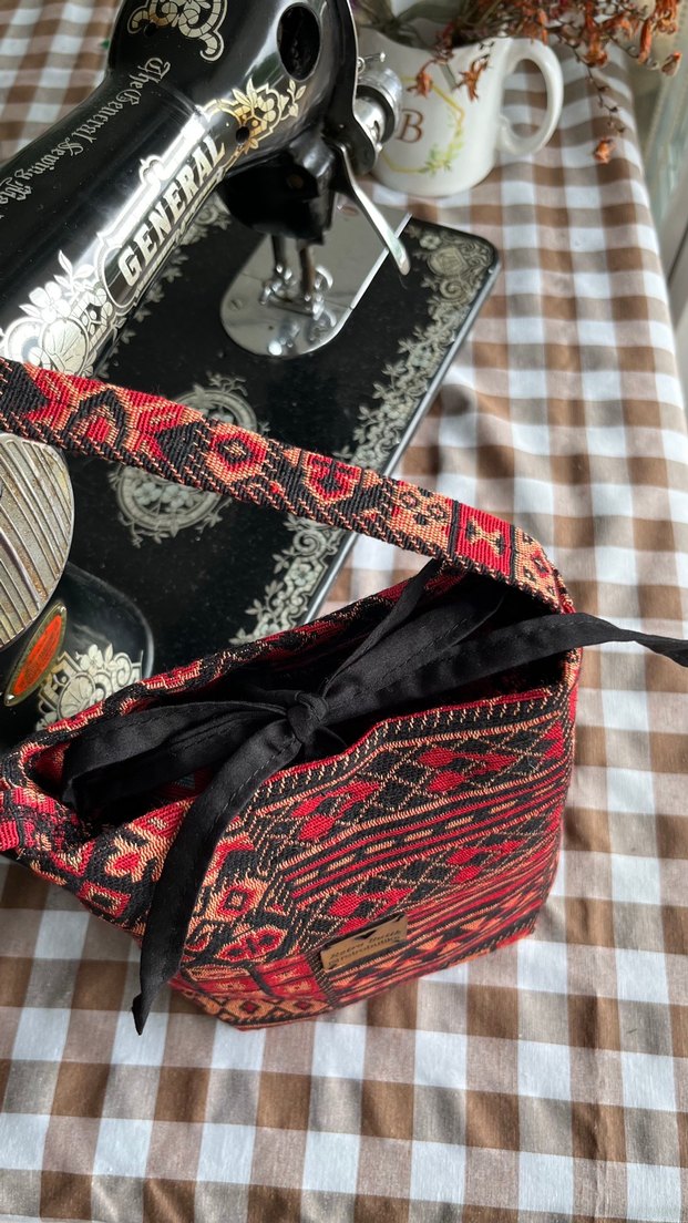 Renkli Etnik Desenli Kelebek Kadın kol Çanta - Görsel 2