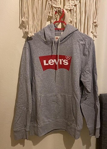 Levi's gri sweatshirt kapüşonlu M beden