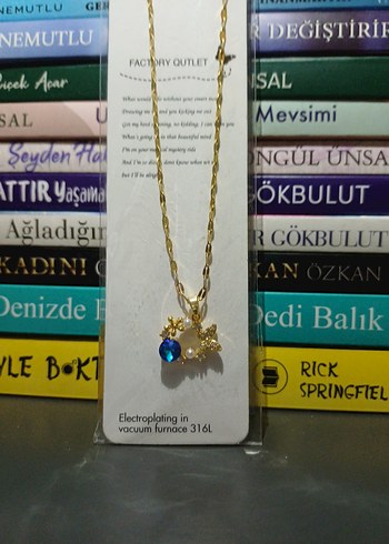Accessorize Kelebek Ve Boncuk Detaylı Çelik Kolye