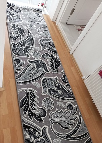 Gri Desenli Klasik Koridor Halısı