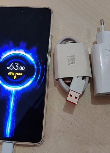 ORJİNAL 67 WATT TURBO HIZLI ŞARJ ALETİ 67W ŞARZ ALETİ 67 WOLT ŞA