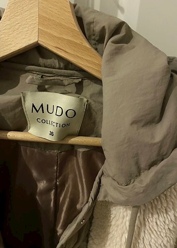 Bej Peluş Detaylı Kadın Kışlık Ceket - Görsel 3