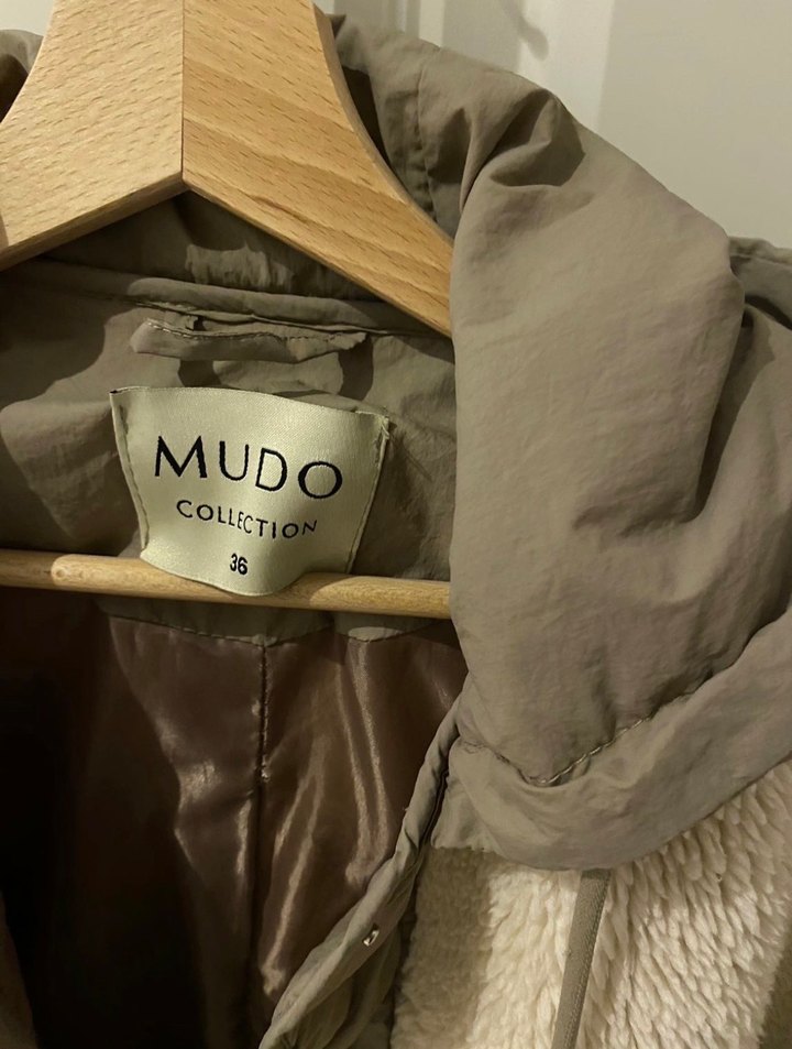 Bej Peluş Detaylı Kadın Kışlık Ceket - Görsel 3