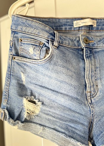 s Beden mavi Renk Zara Açık Mavi Mini Denim Şort