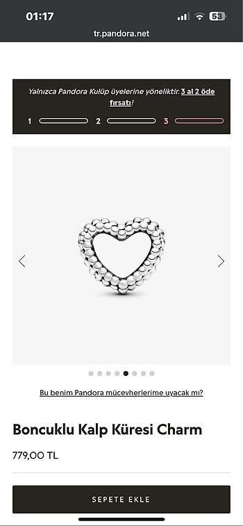 Beden Pandora charm