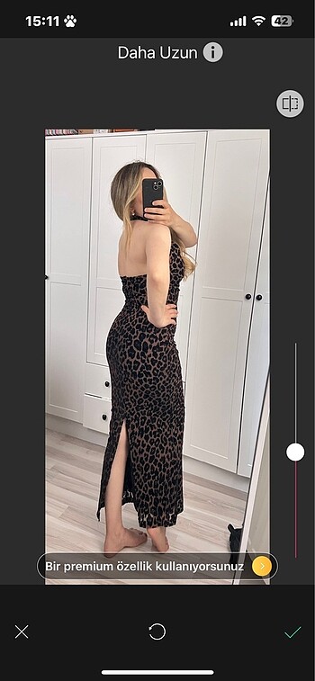 xs Beden Leopar elbise