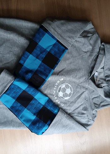 Erkek Çocuk Gri Uzun Kollu Baskılı Sweatshirt - Görsel 2