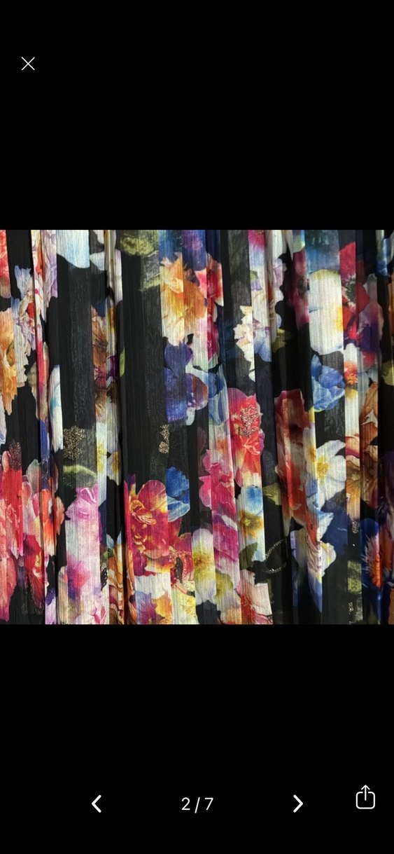 Bohem Çok Renkli Pileli Mini Etek - Görsel 2