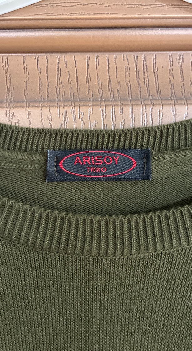 Uzun Kollu Nakışlı Triko Elbise - Görsel 3