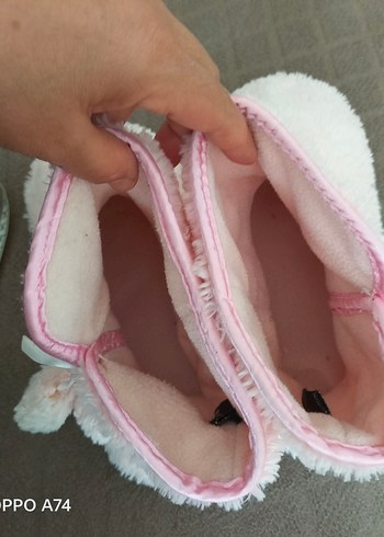 39 Beden pembe Renk Pudra Pembe Sıcak Peluş panduf
