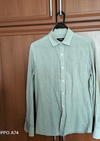 mavi Regular Fit Keten Erkek Gömlek