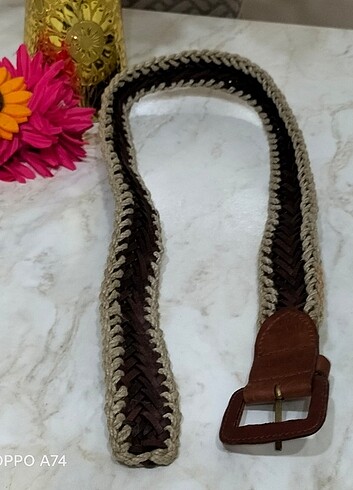 Beden ESPRİT Hakiki Deri keten karışımı örme kemer