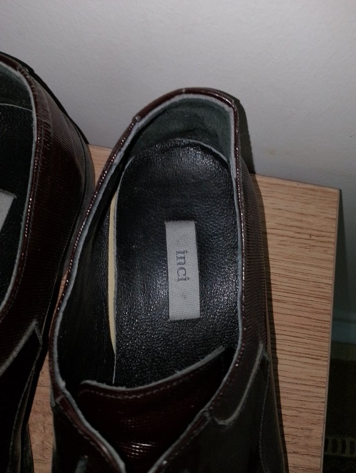 Klasik Erkek Kahverengi Deri Ayakkabı İnci marka - Görsel 4