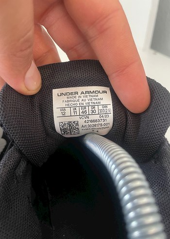 Under Armour Siyah Erkek Spor Ayakkabı 46 - Görsel 7