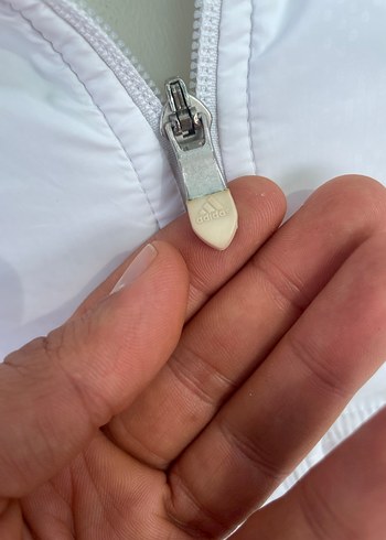 Kadın Beyaz Fermuarlı Spor Ceket - Görsel 2