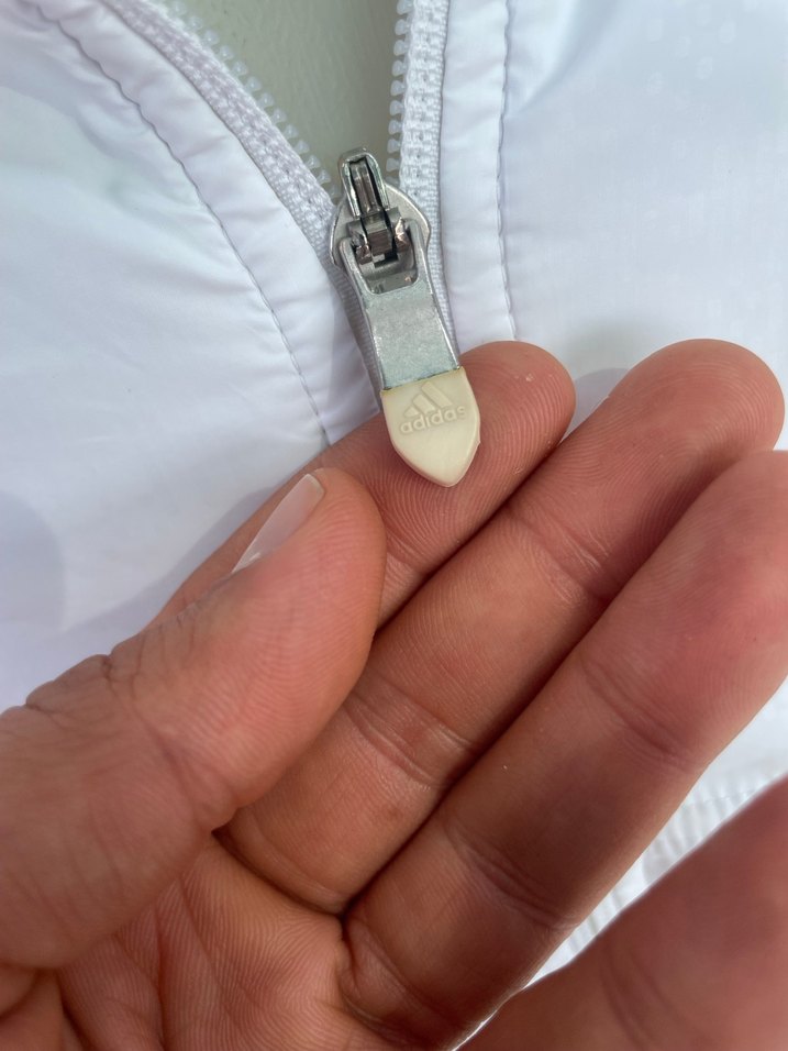 Kadın Beyaz Fermuarlı Spor Ceket - Görsel 2