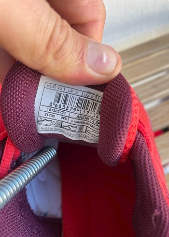 Kırmızı Bağcıklı Yüksek Topuklu Kadın Spor Ayakkabı - Görsel 8