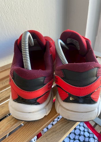 Kırmızı Bağcıklı Yüksek Topuklu Kadın Spor Ayakkabı - Görsel 6