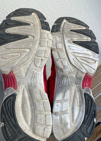 Kırmızı Bağcıklı Yüksek Topuklu Kadın Spor Ayakkabı - Görsel 7