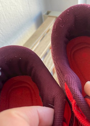 Kırmızı Bağcıklı Yüksek Topuklu Kadın Spor Ayakkabı - Görsel 9