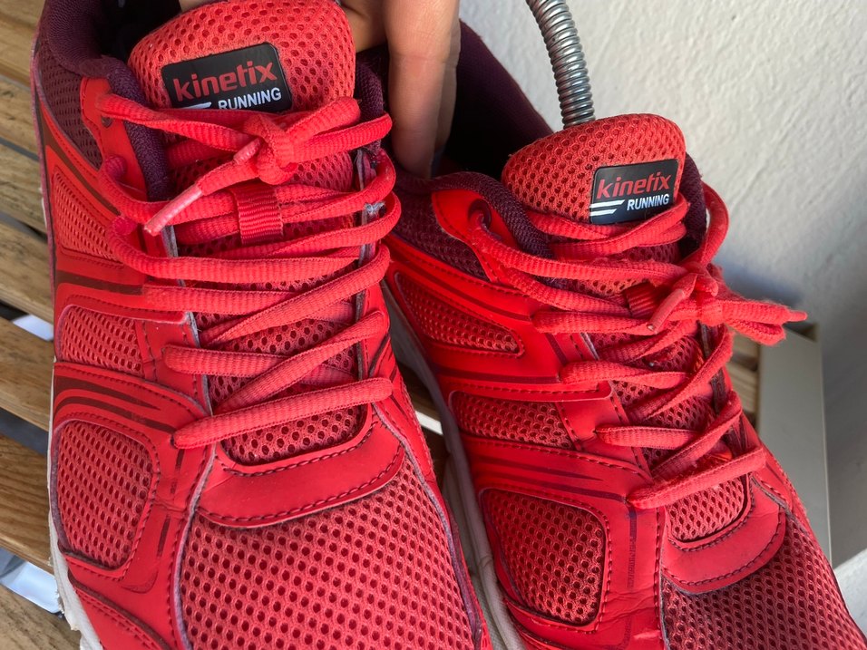 Kırmızı Bağcıklı Yüksek Topuklu Kadın Spor Ayakkabı - Görsel 5