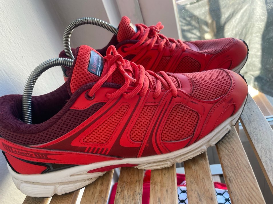 Kırmızı Bağcıklı Yüksek Topuklu Kadın Spor Ayakkabı - Görsel 4