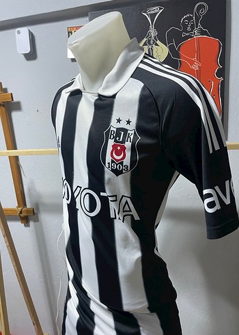 Beşiktaş Siyah Beyaz Kısa Kollu Forma - Görsel 4